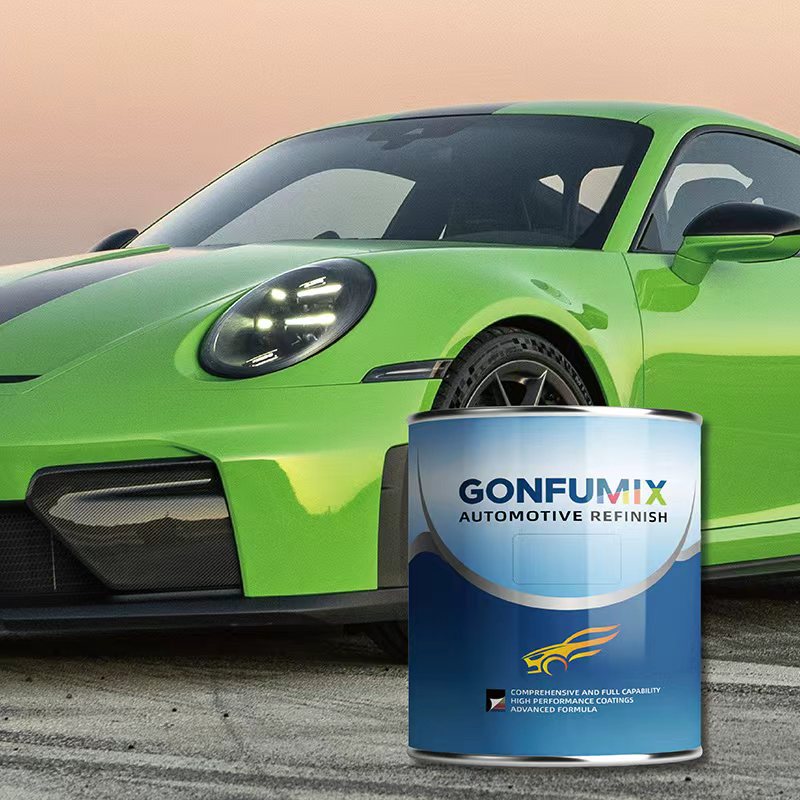 waterborne car paint system with hardener